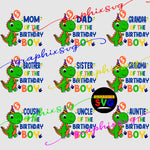 Dinosaur 5th Birthday Boy SVG, EPS, PNG. Bundle Family REX { all layered file by color}
