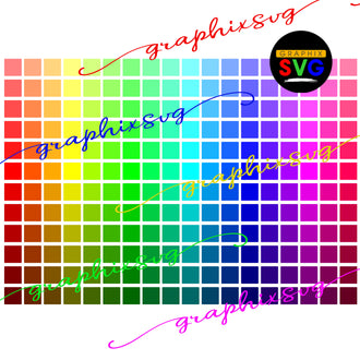 SUBLIMATION COLOR CHART SVG, Custom Own Color Printable, Color Palette, EPS, PNG [all layered file]