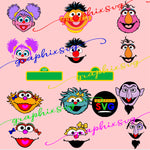 Cookie Monster SVG, EPS, PNG, Sesame Street { all layered by color}
