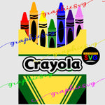 Crayon, Crayola SVG, EPS, PNG, Crayon Pattern{ all layered by color}