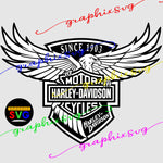 Harley Design Eagle SVG, EPS, PNG. MOTOR CYCLE, Bike Rider.(all layered file)