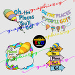 Oh the Places You Will Go, Dr. suess Retro | Dr.Suess book SVG, EPS, PNG