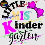 Little Miss Kindergarten SVG, Back To School EPS, PNG (all layered by color vector)