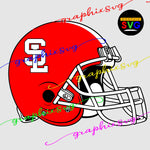 Football Helmet SVG, EPS, PNG. (all layered by color vector file)
