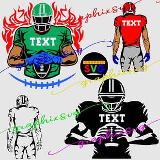 Football player SVG, Football EPS, football player silhouette SVG. football PNG [all layered file by color]