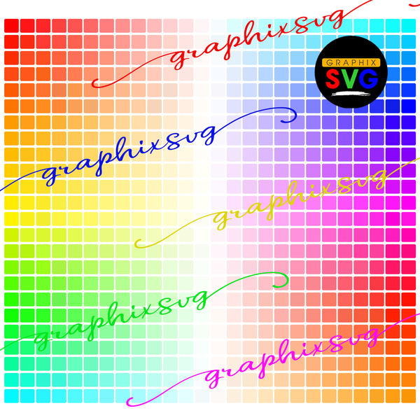 SUBLIMATION COLOR CHART SVG, Custom Own Color Printable, Color Palette ...