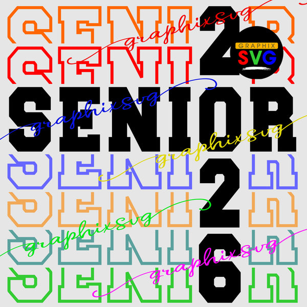 senior 2025 svg bundle , Senior design eps png file [all layered by color]