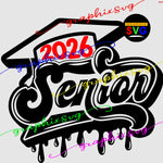 senior 2025 svg bundle , Senior design eps png file [all layered by color]