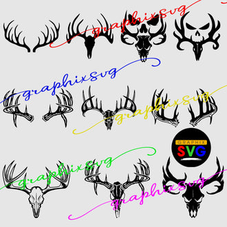 Deer Hunting SVG, Deer Skulls SVG, Deer EPS, Deer png. [all layered file]