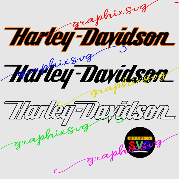 Harley Letter SVG, EPS, PNG. HARLEY DAVIDSON, MOTOR CYCLE, Bike Gas Tank.