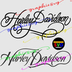 Harley Letter SVG, EPS, PNG. HARLEY DAVIDSON, MOTOR CYCLE, Bike Gas Tank.