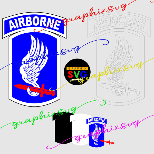 United State Airborne SVG, EPS, PNG. [ all layered cut and print file]