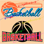 Basketball SVG, Basketball EPS, Basketball PNG, Add your own word [all layered by color vector file]