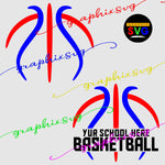 Basketball SVG, Basketball EPS, Basketball PNG, Add your own word [all layered by color vector file]