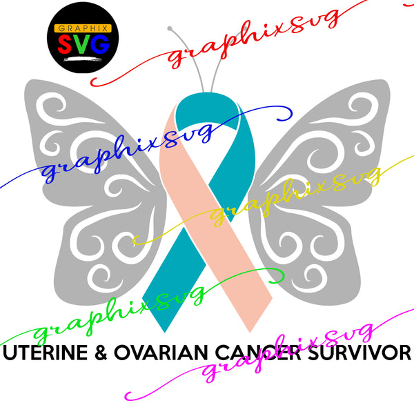 Cancer Survivor SVG, Butterfly Cancer Survivor SVG,Fight Cancer svg, Cancer Ribbon svg. EPS. PNG[all layered file]