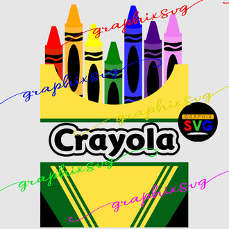 Crayon, Crayola SVG, EPS, PNG,  Crayon Pattern{ all layered by color}