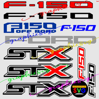 Ford STX svg, Ford STX eps, F-150 Automotive, Off Road Truck {Download layered vector file}