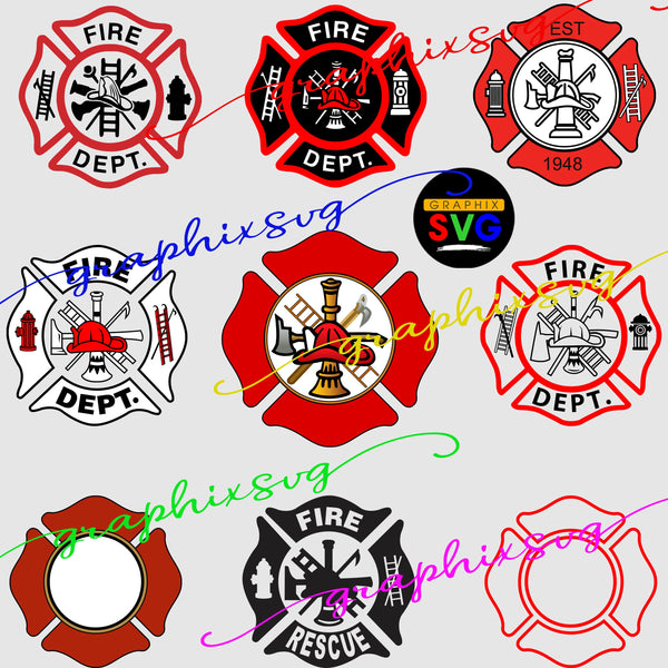 Fire Dept Svg, Fire Fighter Svg, Fire Dept Eps. Fire Fighter PNG. Rsecue Medic.