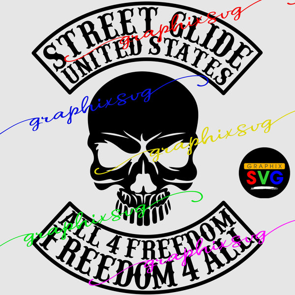 Ride Free Street Glide SVG, EPS, PNG. HARLEY DAVIDSON, MOTOR CYCLE, Bike Rider