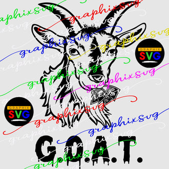 Goat Gangster G.O.A.T. SVG, Goat Gangster G.O.A.T. EPS, Goat Gangster G.O.A.T. PNG. - Goat Eats Money[all layered file]