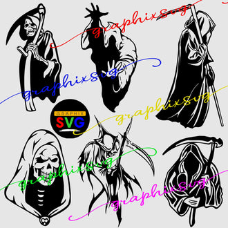 Grim Reaper SVG, Grim Reaper EPS, Grim Reaper PNG [all layered file]