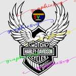 Harley Design Eagle SVG, EPS, PNG.  MOTOR CYCLE, Bike Rider.(all layered file)