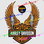 Harley Design Eagle SVG, EPS, PNG.  MOTOR CYCLE, Bike Rider.(all layered file)