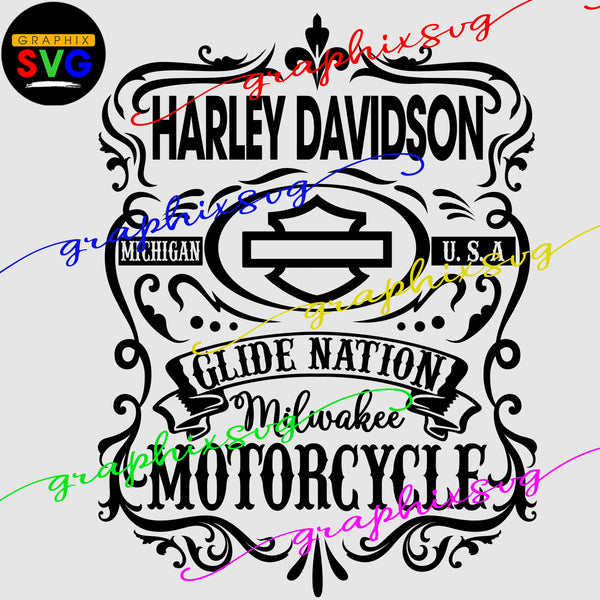 Glide Nation SVG, EPS, PNG. HARLEY DAVIDSON, MOTOR CYCLE, Bike Rider.