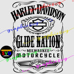 Glide Nation SVG, EPS, PNG. HARLEY DAVIDSON, MOTOR CYCLE, Bike Rider.