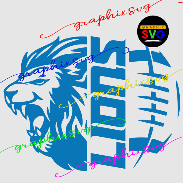 Detroit GRIT Football-Lions, All Grit No Quit, Upside Down SVG, EPS, PNG  [all layered file]