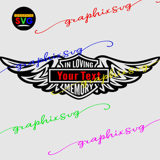 In Loving Memory Motor Cycle SVG, EPS, PNG DESIGN(all layered by color)