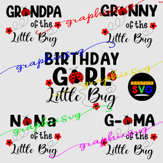 Lady Bug Birthday SVG, Lady Bug Birthday EPS, Lady Bug Birthday PNG - { all layered file by color}