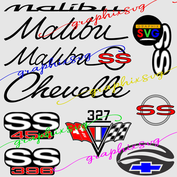 Malibu SS emblem svg, Malibu SS emblem eps, Malibu SS emblem png. {layered vector file}