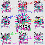 TikTok Birthday SVG, TikTok Princess EPS, TikTok Party PNG - { all layered file by color}