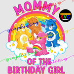 Care Bears Birthday Girl PNG, Family Birthday Care Bears Shirts Design file.