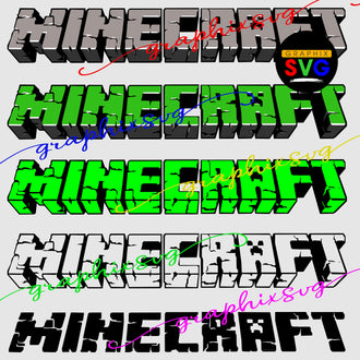 Minecraft, MINECRAFT, Roblox SVG,  EPS, PNG [all layered by color file]