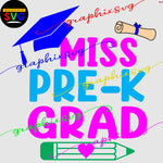 Pre-K Grad, Pre-K SVG, Pre-K Graduation EPS, PNG (all layered by color vector)