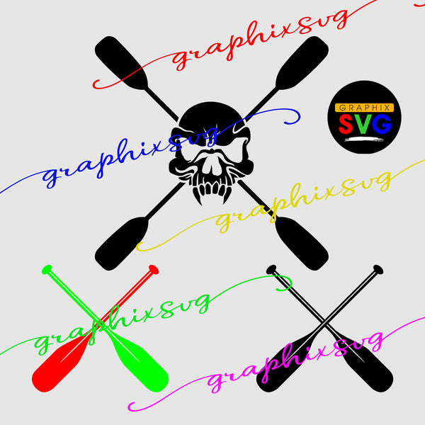 Canoe, Kayak\Paddles SVG, EPS, PNG. (all layered by color vector file)