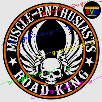 Road King , Motorcycle Biker SVG, EPS, PNG, Muscle Enthusiasts [all layered by color file]