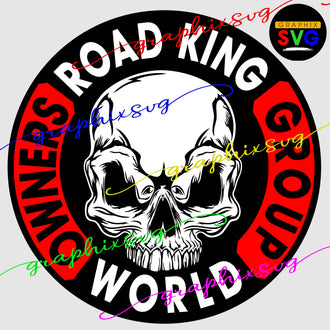 Road King , Motorcycle Biker SVG, EPS, PNG, Muscle Enthusiasts [all layered by color file]