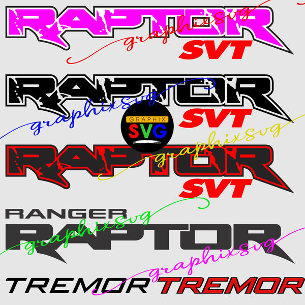 Ford Raptor Letters Vector Ford Raptor SVG, Ford Raptor EPS, TREMOR, Automotive, Off Road Truck ...