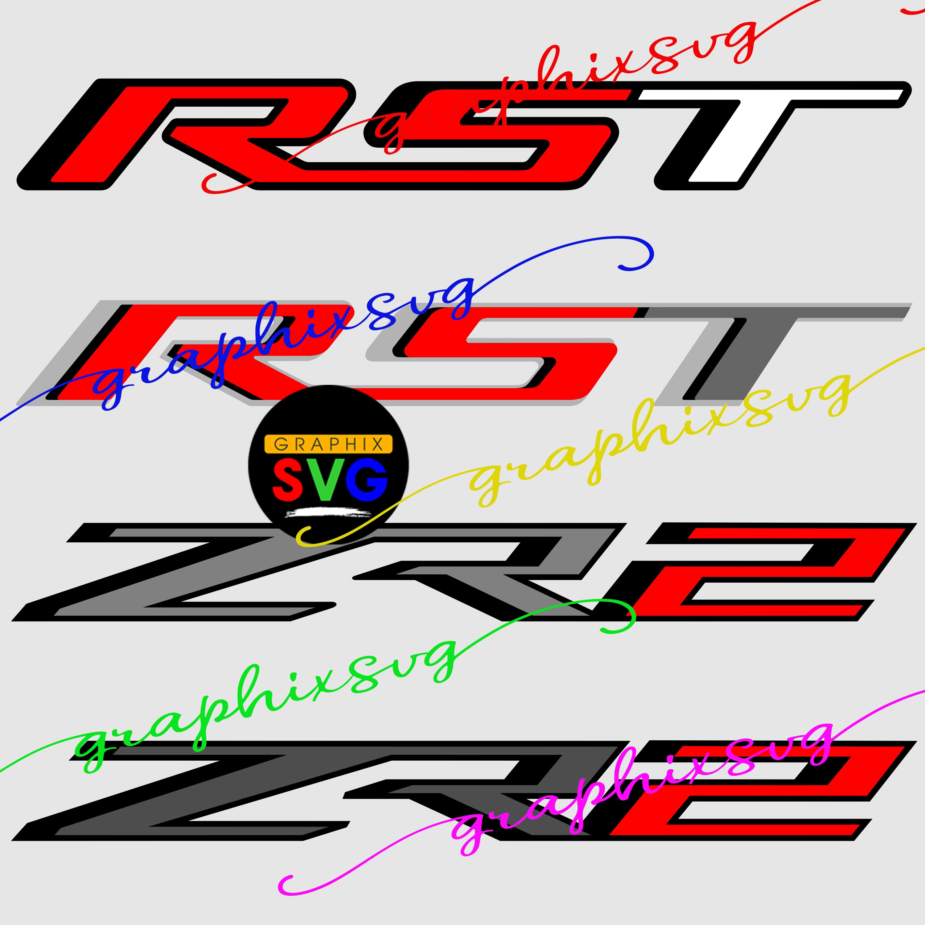 Gm Rst Vector Silverado SVG, RST, ZR2 EPS, Duramax, Chevy Truck png {layered vector ...