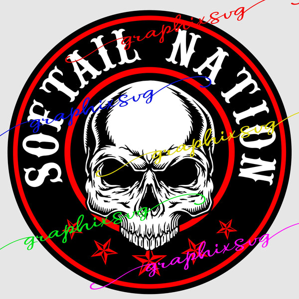 Softail, Motorcycle Biker SVG, EPS, PNG, Muscle Enthusiasts [all layered by color file]