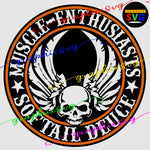 Softail Deuce Harley Davidson, Motorcycle Biker SVG, EPS, PNG, Muscle Enthusiasts [all layered by color file]