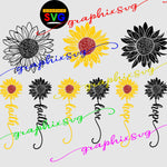 Faith, Hope, Love Sunflower SVG, Faith, Hope, Love Sunflower EPS, Faith, Hope, Love Sunflower PNG [all layered file]