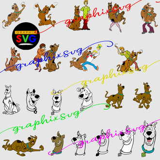 Scooby Doo SVG,Scooby Doo EPS, Scooby Doo PNG.  [all layered by color download file]