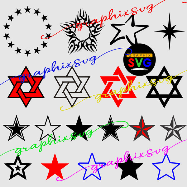 Star SVG, Star EPS, Faith, Star PNG [all layered file]