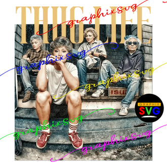 Golden Girls, Thug Life, 80s TV Sitcom PNG file