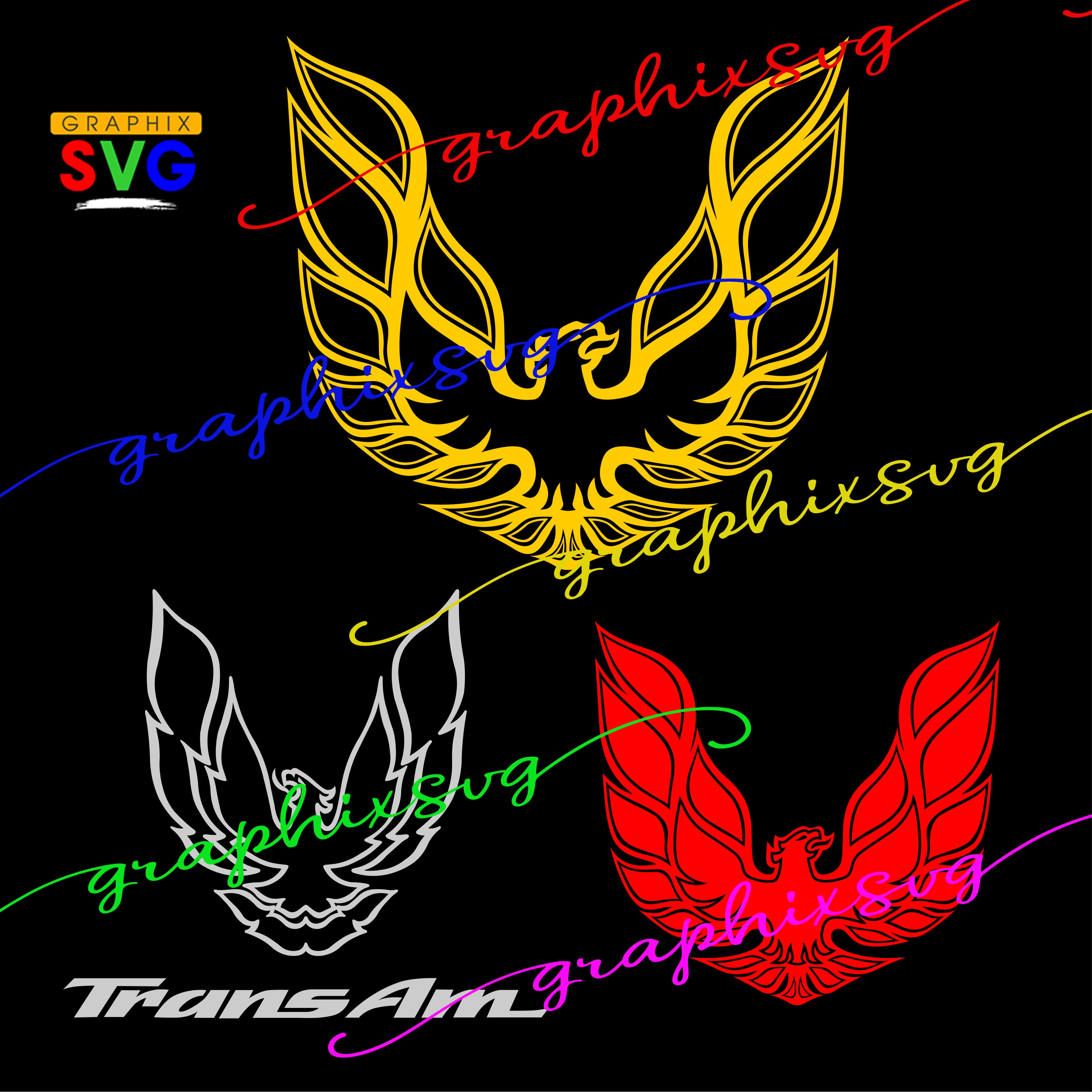 Trans Am Emblem Cnc Router File Trans Am Firebird Phoenix SVG, Trans Am Firebird Phoenix EPS, Trans Am ...