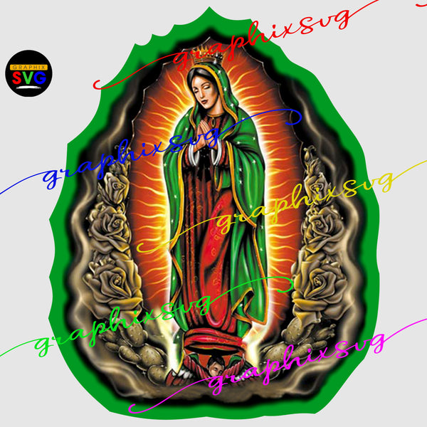 Guadalupe, Virgin Mary PNG file – Graphix2SVG